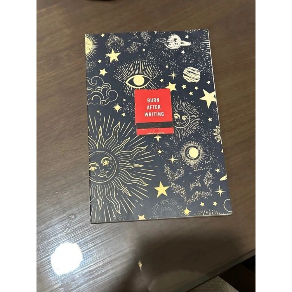 the Burn After Writing (Celestial) guided journal by Sharon Jones